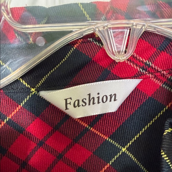 Plaid Ruffle Button-Up Blouse - Picture 3 of 5